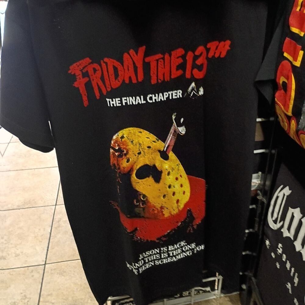 Friday The 13th The Final Chapter Horror Movie T-Shirt Black size XXL